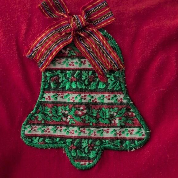 Victoria‎ Jones Woman Christmas Top Vintage Red Embroidery Beads Plaid - Picture 3 of 10